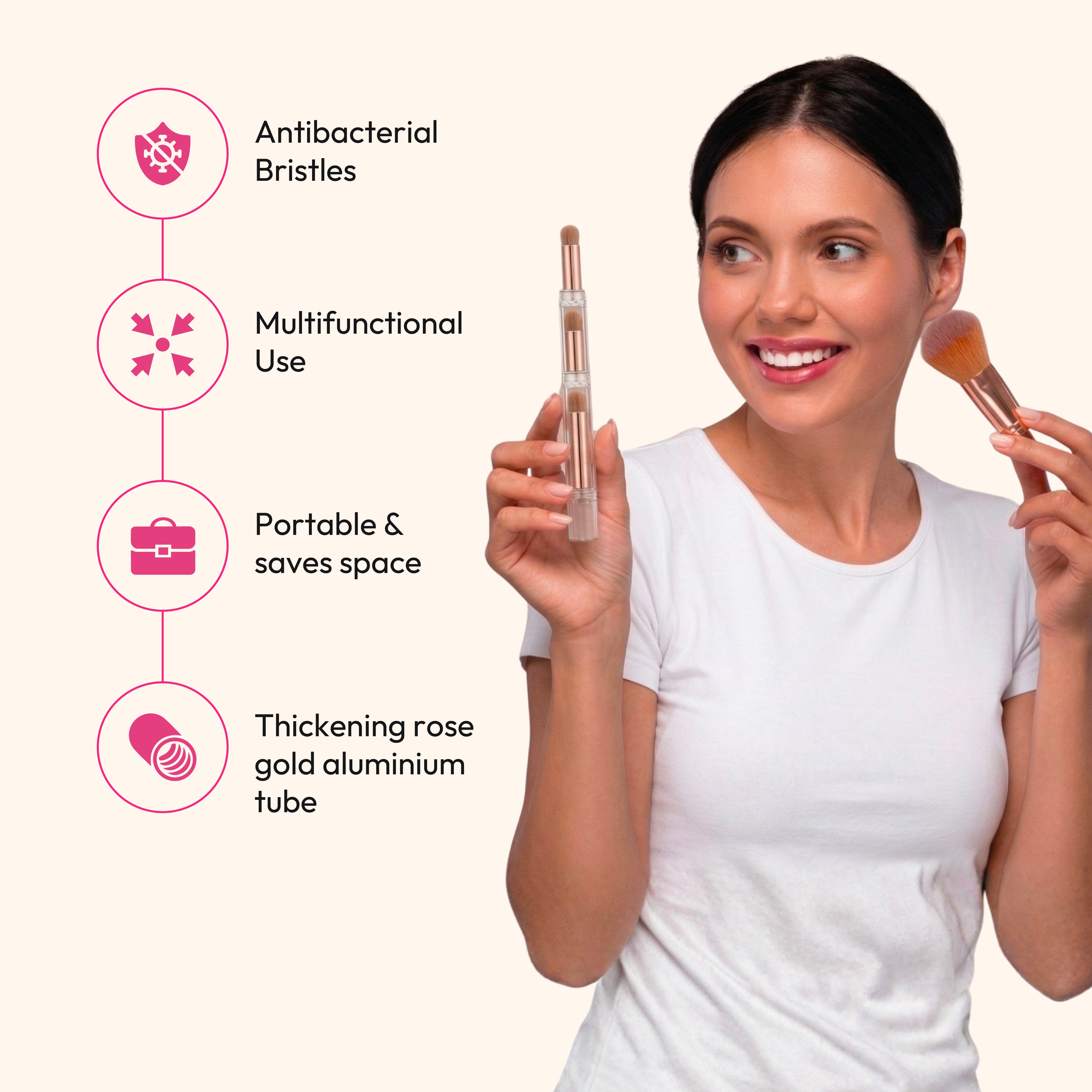 4 in 1 Makeup Brush