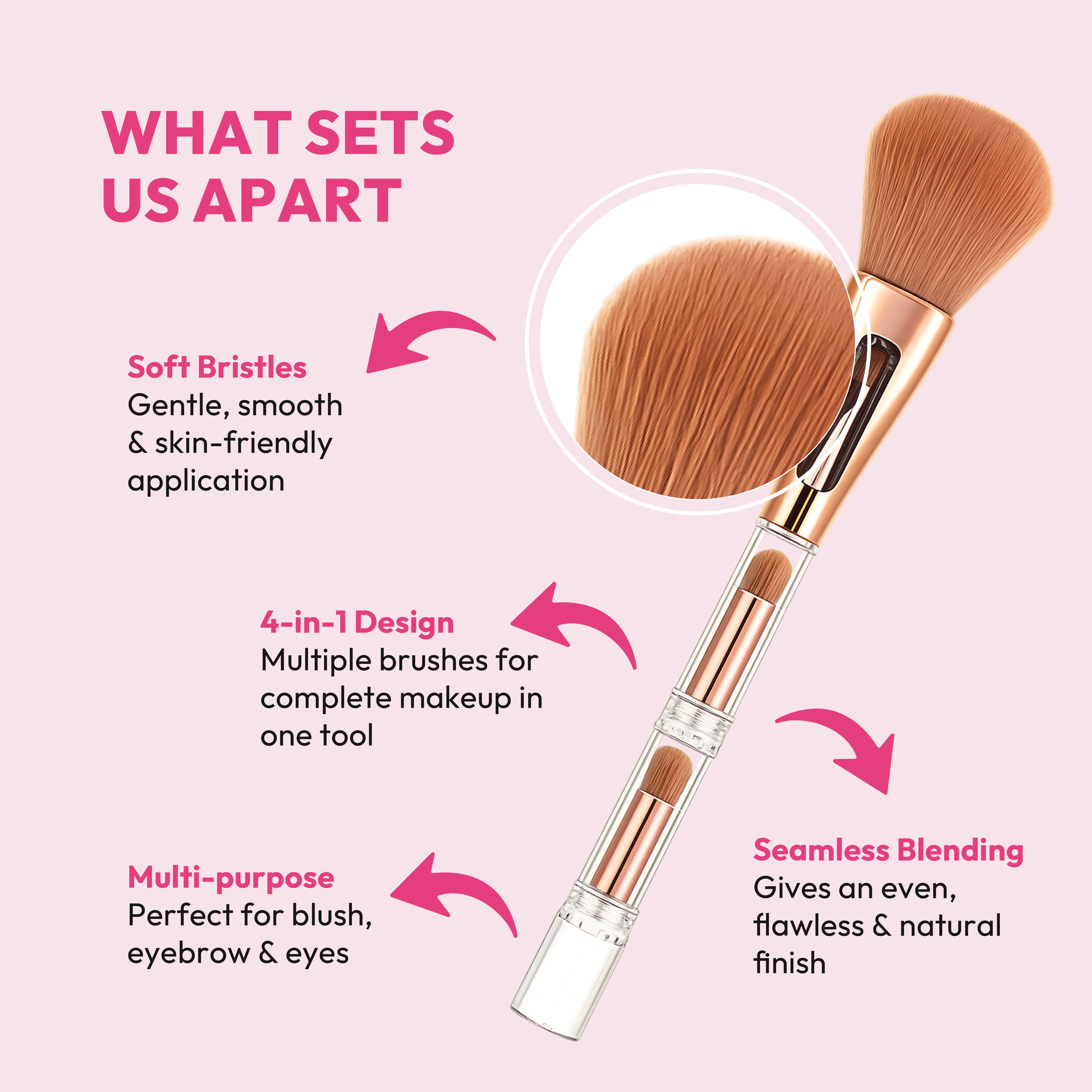 4 in 1 Makeup Brush