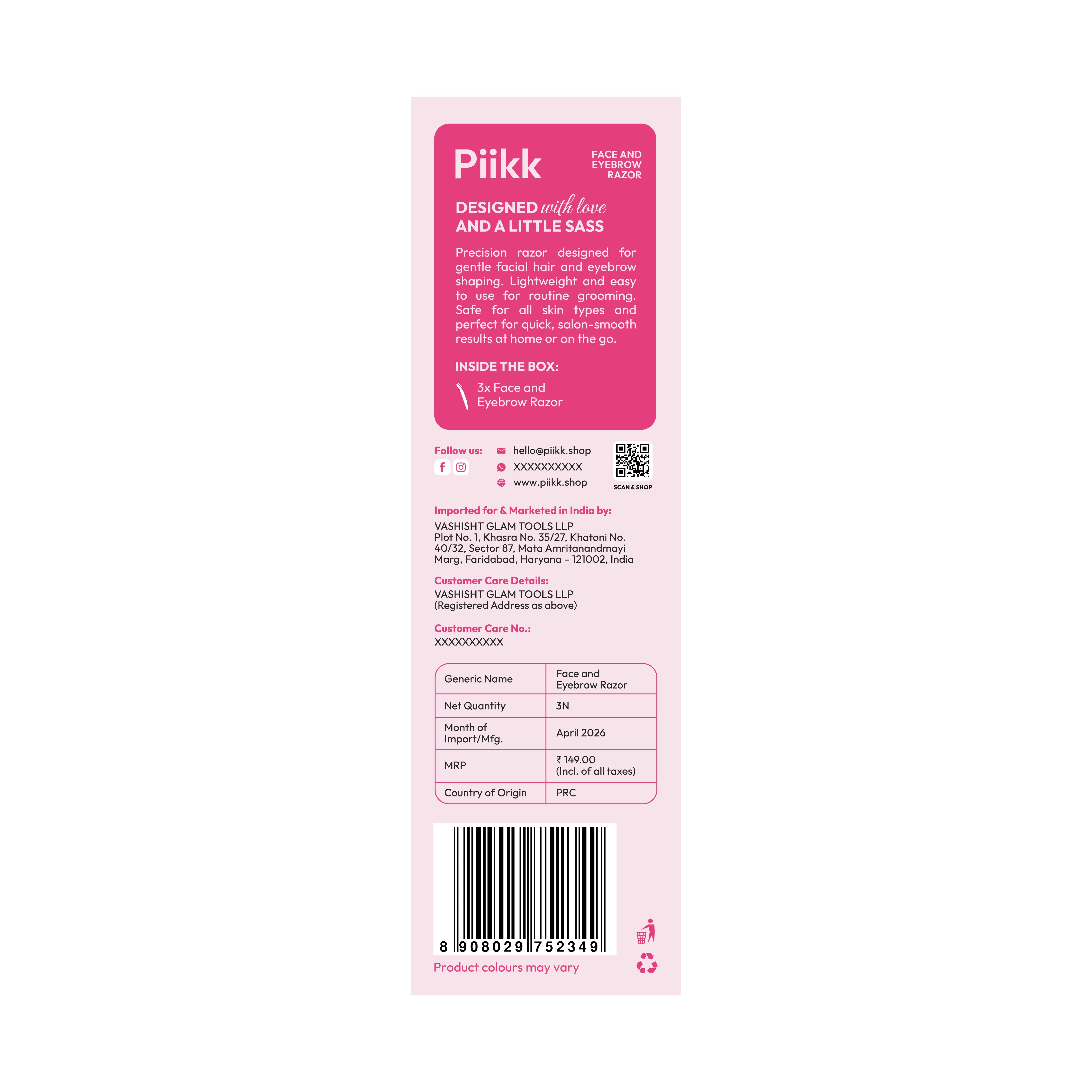 Face & Eyebrow Razor Local
