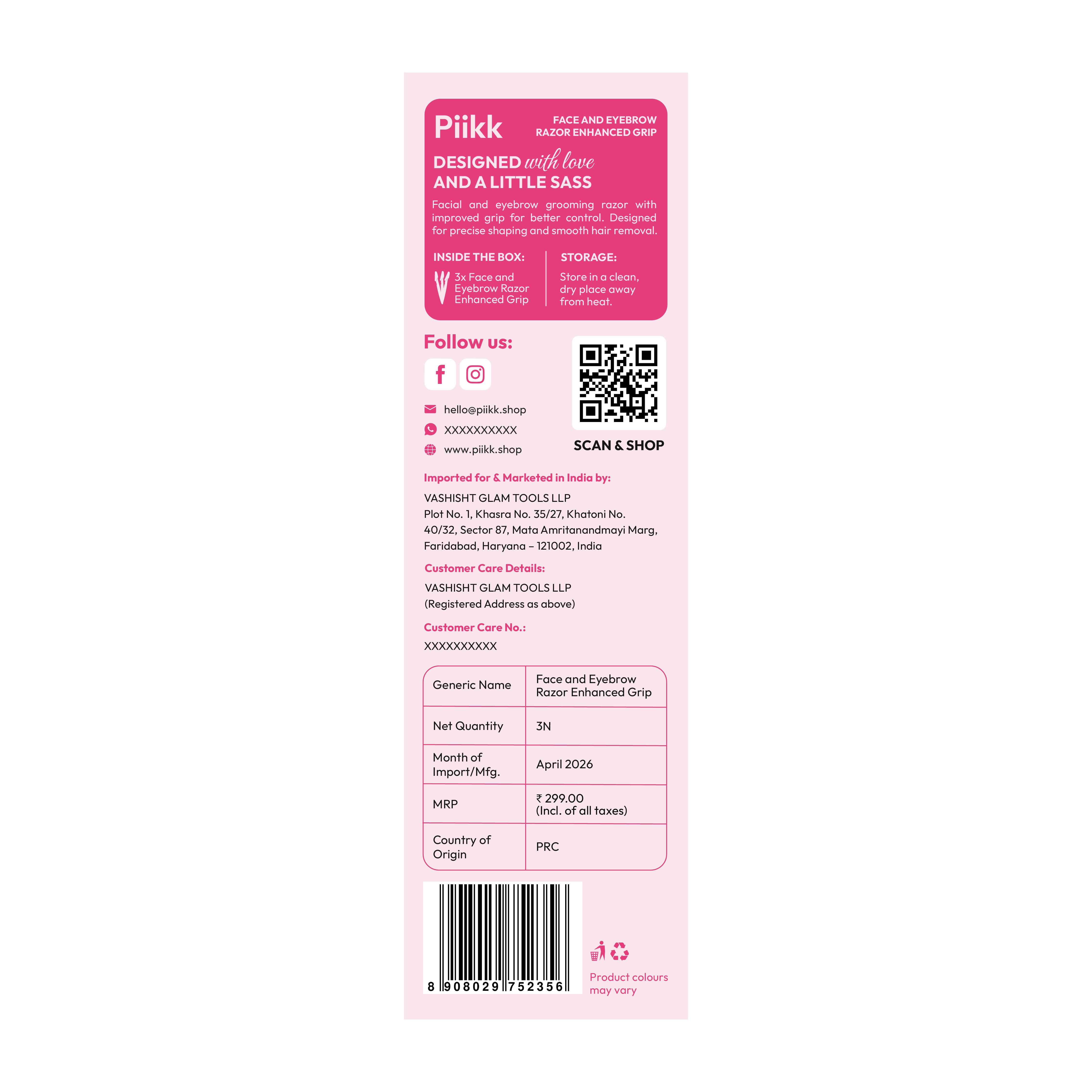 Face & Eyebrow Razor Premium