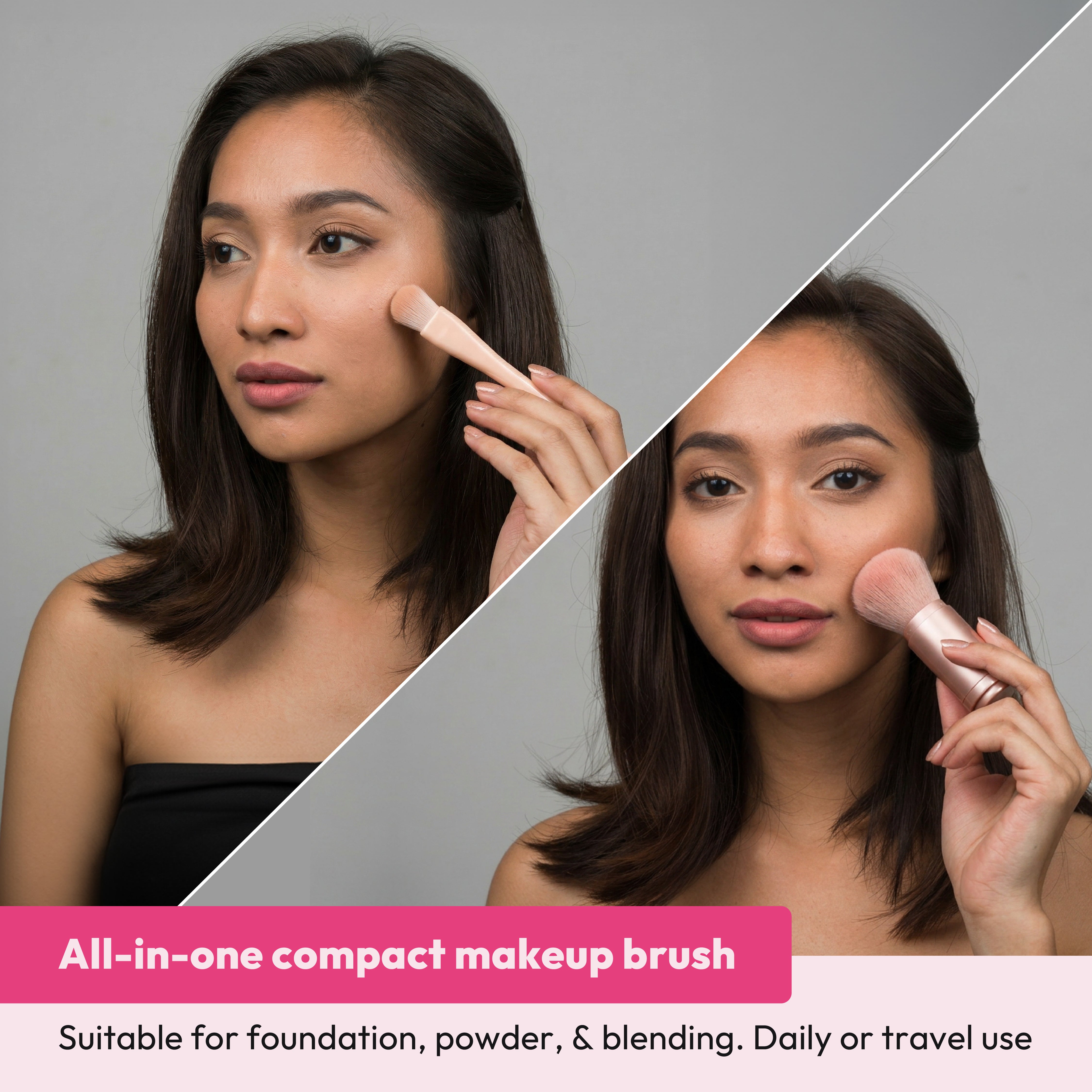 4 in 1 Travel Makeup Brush Set