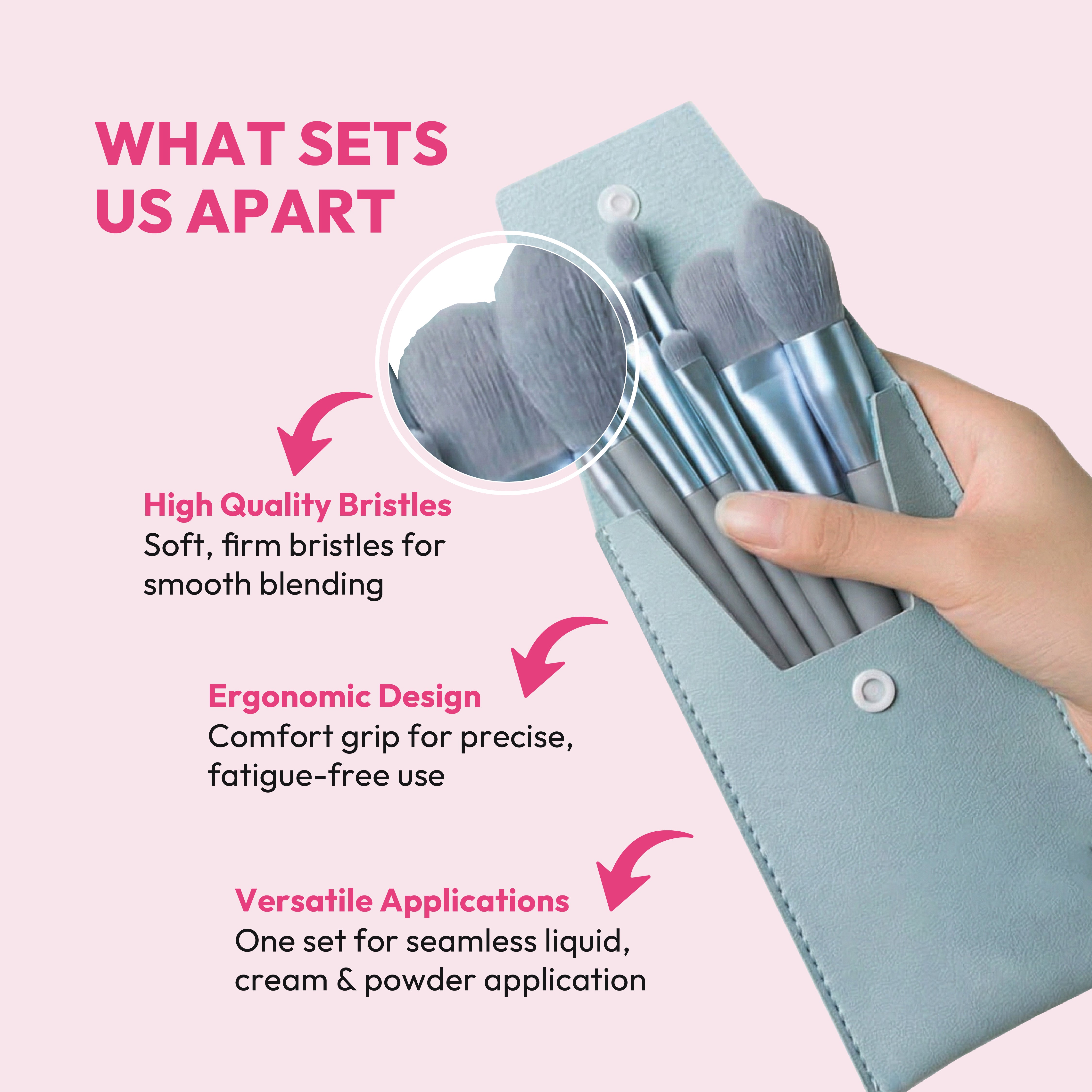 Makeup Brush Kit Pack of 8 Brushes