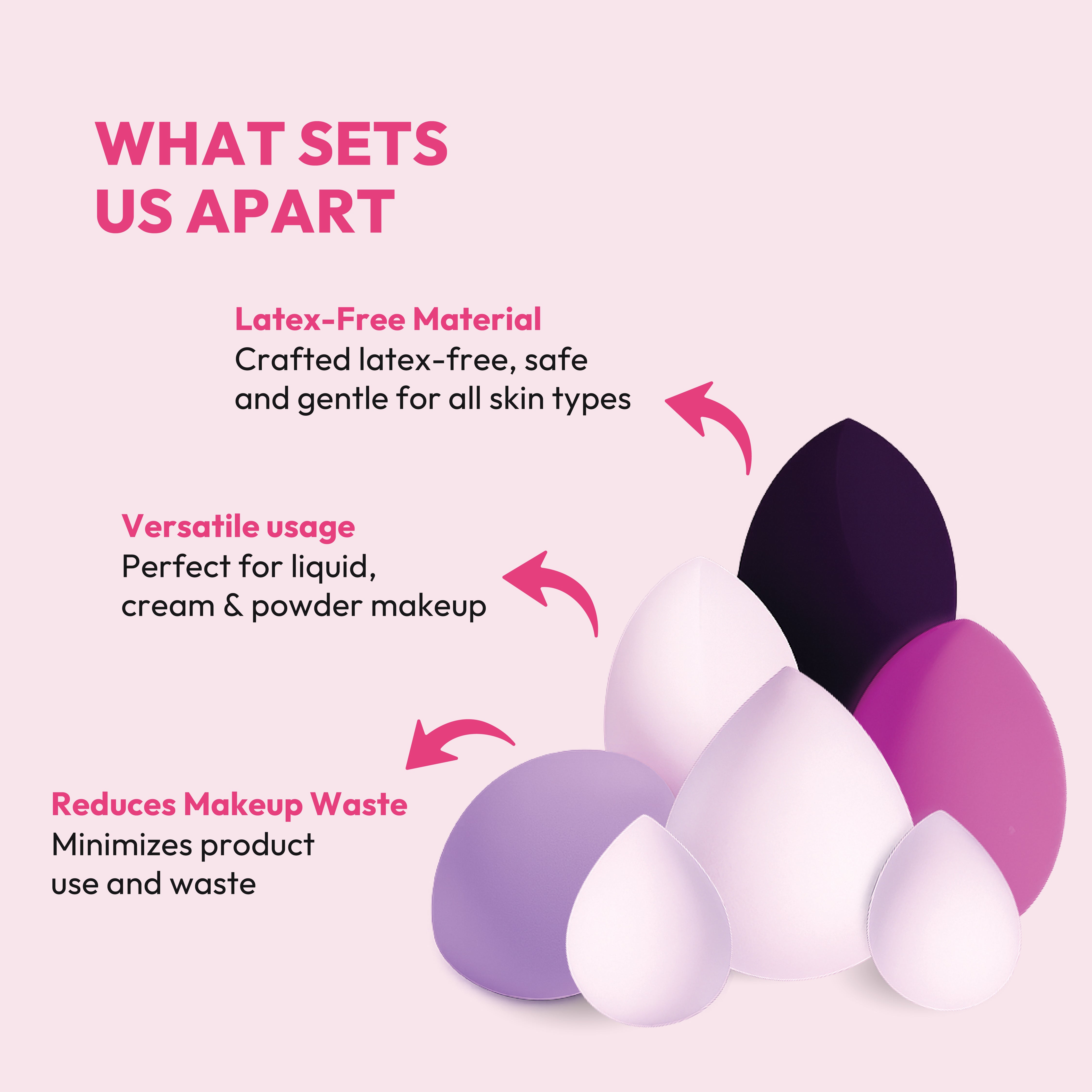 Beauty Blender Jar Set of 7