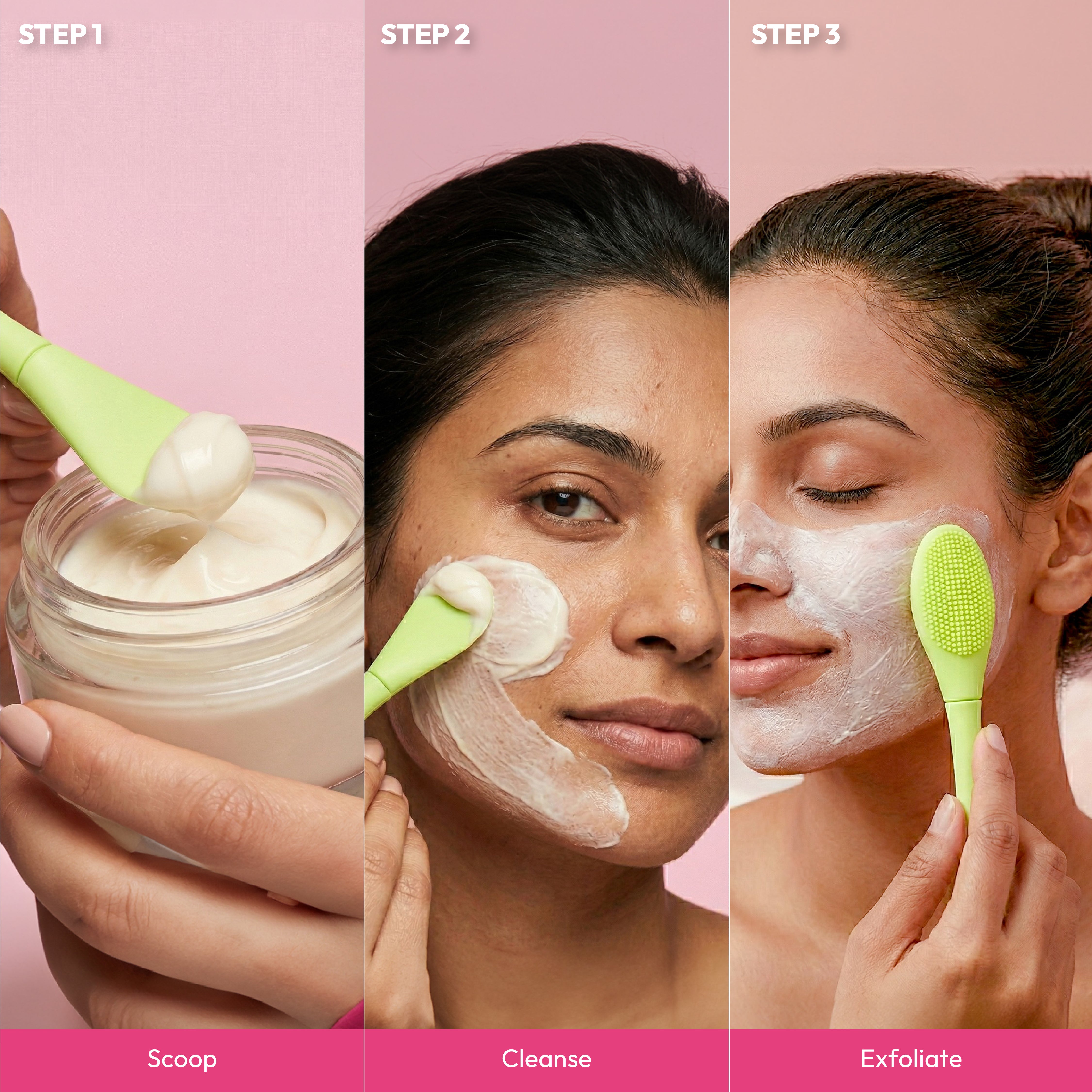 2-in-1 Silicone Facial Cleansing Brush & Mask Applicator Stick
