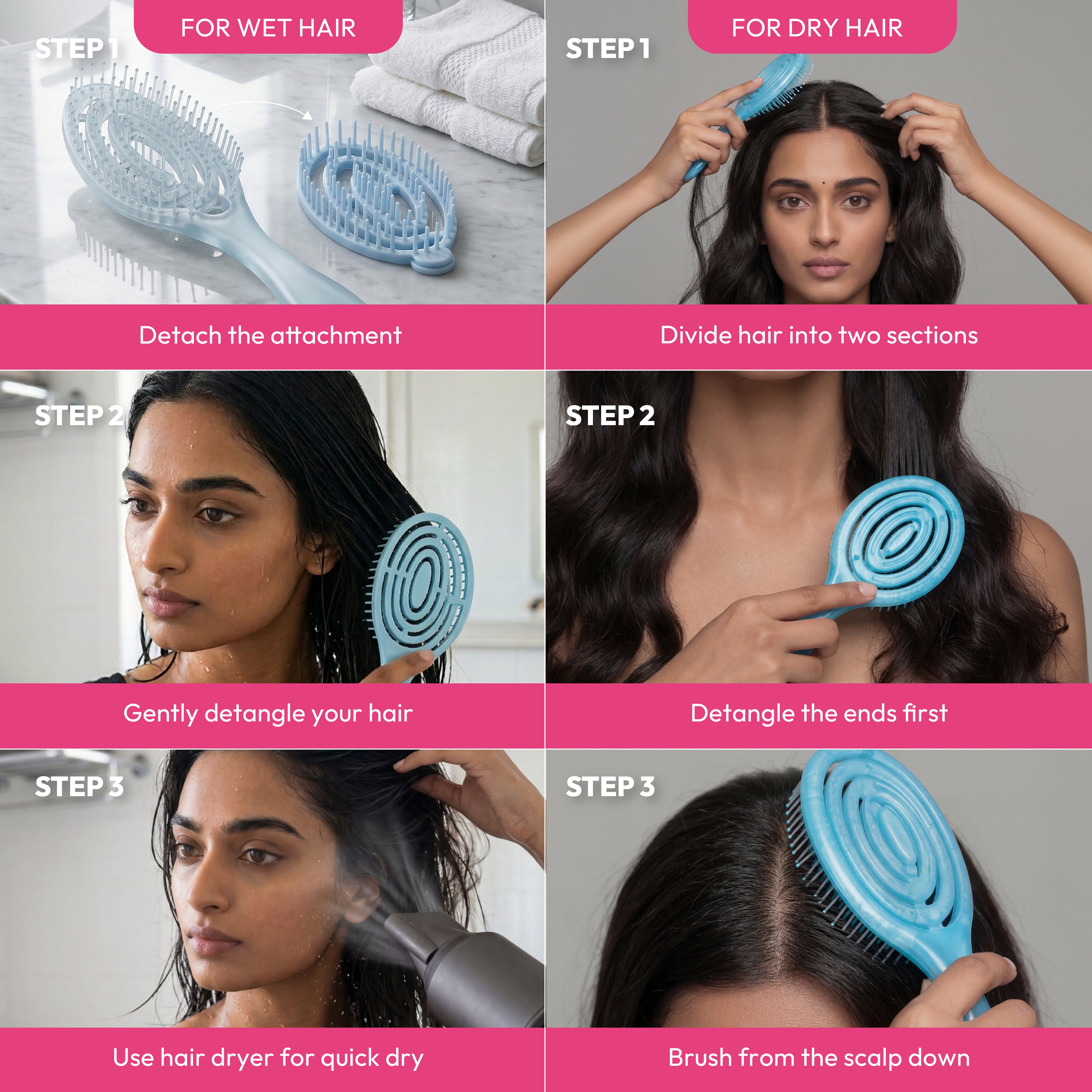 2 in 1 Vented Brush