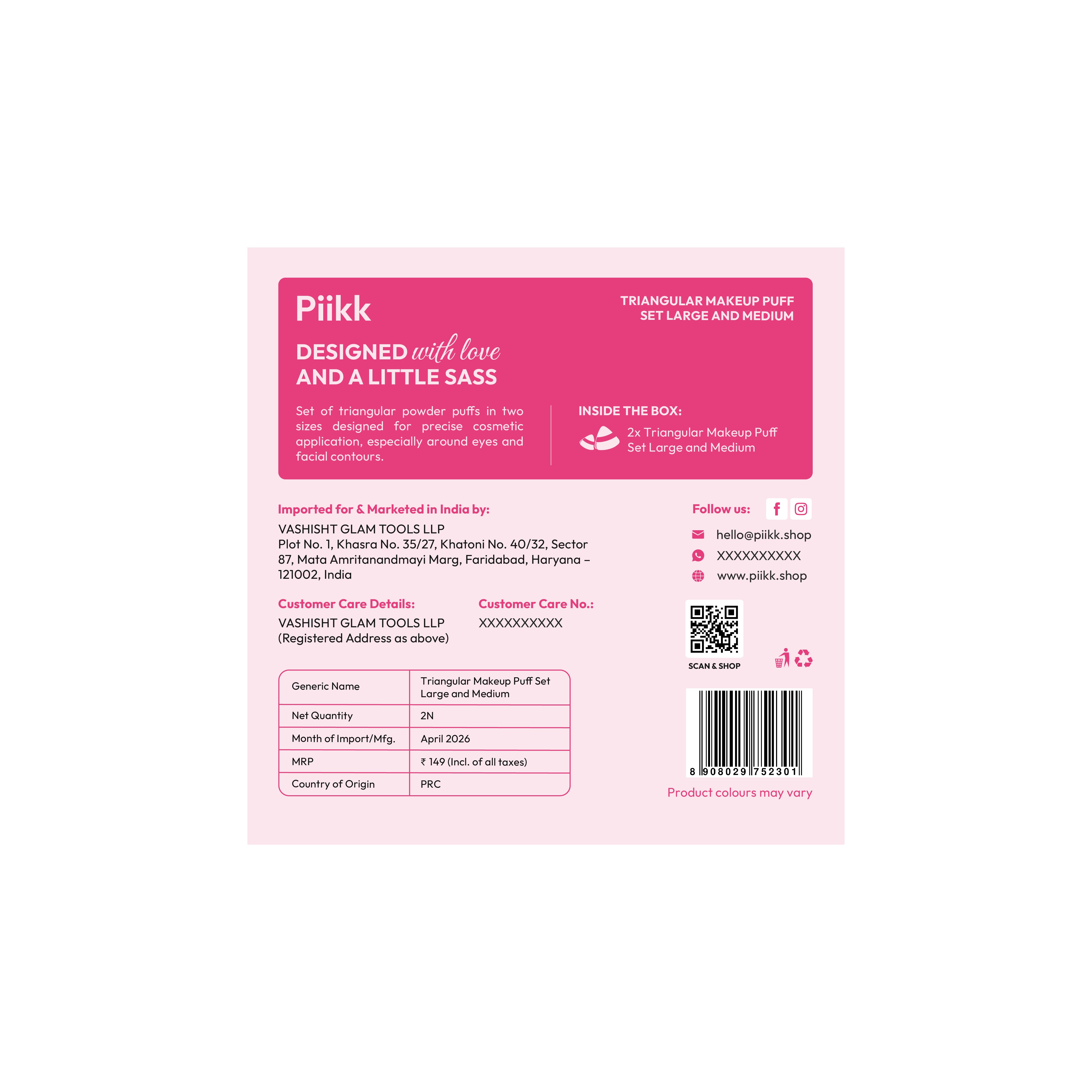 Triangular Puff (Large + Medium)